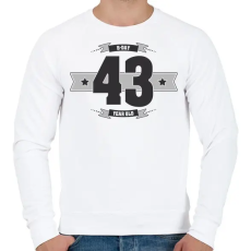 PRINTFASHION b-day-43-dark-lightgrey - Férfi pulóver - Fehér