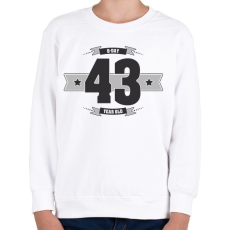 PRINTFASHION b-day-43-dark-lightgrey - Gyerek pulóver - Fehér