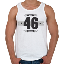 PRINTFASHION b-day-46-dark-lightgrey - Férfi atléta - Fehér atléta, trikó