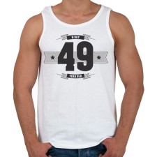 PRINTFASHION b-day-49-dark-lightgrey - Férfi atléta - Fehér atléta, trikó