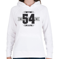 PRINTFASHION b-day-54-dark-lightgrey - Női kapucnis pulóver - Fehér