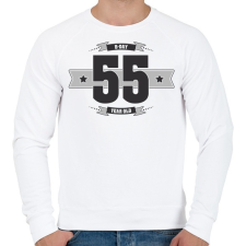 PRINTFASHION b-day-55-dark-lightgrey - Férfi pulóver - Fehér férfi pulóver, kardigán