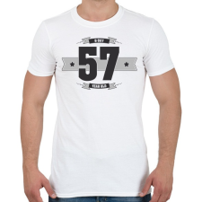 PRINTFASHION b-day-57-dark-lightgrey - Férfi póló - Fehér férfi póló