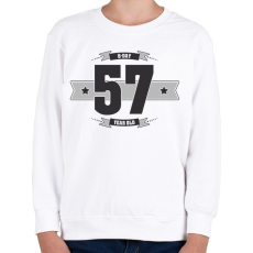 PRINTFASHION b-day-57-dark-lightgrey - Gyerek pulóver - Fehér