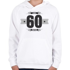 PRINTFASHION b-day-60-dark-lightgrey - Gyerek kapucnis pulóver - Fehér