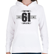 PRINTFASHION b-day-61-dark-lightgrey - Női kapucnis pulóver - Fehér női pulóver, kardigán