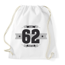 PRINTFASHION b-day-62-dark-lightgrey - Sportzsák, Tornazsák - Fehér tornazsák