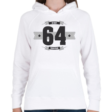 PRINTFASHION b-day-64-dark-lightgrey - Női kapucnis pulóver - Fehér női pulóver, kardigán