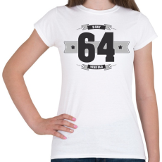 PRINTFASHION b-day-64-dark-lightgrey - Női póló - Fehér