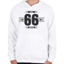 PRINTFASHION b-day-66-dark-lightgrey - Gyerek kapucnis pulóver - Fehér gyerek pulóver, kardigán