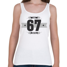 PRINTFASHION b-day-67-dark-lightgrey - Női atléta - Fehér női trikó