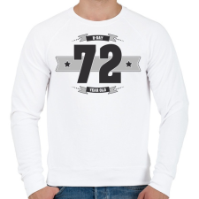 PRINTFASHION b-day-72-dark-lightgrey - Férfi pulóver - Fehér férfi pulóver, kardigán