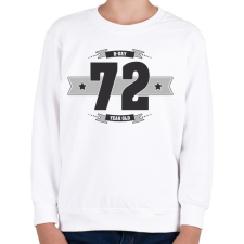 PRINTFASHION b-day-72-dark-lightgrey - Gyerek pulóver - Fehér gyerek pulóver, kardigán