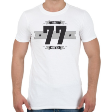 PRINTFASHION b-day-77-dark-lightgrey - Férfi póló - Fehér férfi póló