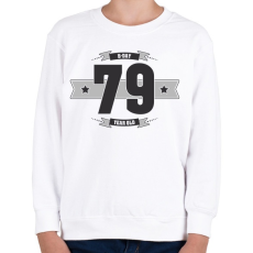 PRINTFASHION b-day-79-dark-lightgrey - Gyerek pulóver - Fehér