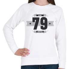 PRINTFASHION b-day-79-dark-lightgrey - Női pulóver - Fehér