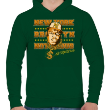 PRINTFASHION B.I.G - Férfi kapucnis pulóver - Sötétzöld férfi pulóver, kardigán