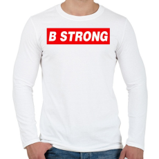 PRINTFASHION B strong - Férfi hosszú ujjú póló - Fehér