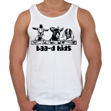 PRINTFASHION Baa-d kids - Férfi atléta - Fehér atléta, trikó