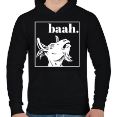 PRINTFASHION Baah.  - Férfi kapucnis pulóver - Fekete