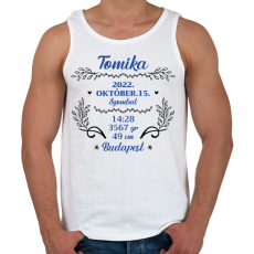 PRINTFASHION Baba adat - fiú - Férfi atléta - Fehér