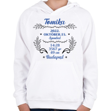 PRINTFASHION Baba adat - fiú - Gyerek kapucnis pulóver - Fehér gyerek pulóver, kardigán