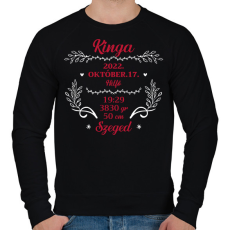 PRINTFASHION Baba adat - lány - Férfi pulóver - Fekete