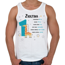 PRINTFASHION Baba adatok (fiú) - Férfi atléta - Fehér