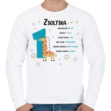 PRINTFASHION Baba adatok (fiú) - Férfi pulóver - Fehér férfi pulóver, kardigán
