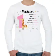 PRINTFASHION Baba adatok (lány) - Férfi hosszú ujjú póló - Fehér férfi póló