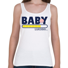 PRINTFASHION Baba érkezik - Női atléta - Fehér női trikó