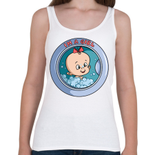 PRINTFASHION Baba érkezik - Női atléta - Fehér női trikó