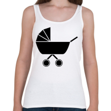 PRINTFASHION Babakocsi - Női atléta - Fehér női trikó