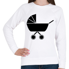 PRINTFASHION Babakocsi - Női pulóver - Fehér