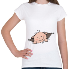 PRINTFASHION Babaváró - Női póló - Fehér női póló