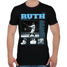 PRINTFASHION Babe Ruth - baseball - Férfi póló - Fekete férfi póló
