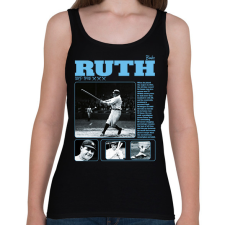PRINTFASHION Babe Ruth - baseball - Női atléta - Fekete női trikó