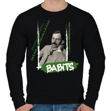 PRINTFASHION Babits Mihály - Férfi pulóver - Fekete férfi pulóver, kardigán