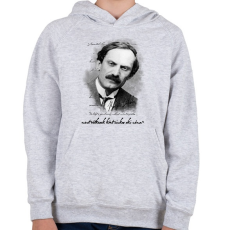 PRINTFASHION Babits Mihály-Jónás könyve2 - Gyerek kapucnis pulóver - Sport szürke