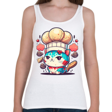 PRINTFASHION Baby cat - Női atléta - Fehér női trikó