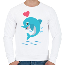 PRINTFASHION Baby Delfin - Férfi pulóver - Fehér