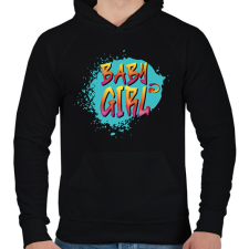 PRINTFASHION Baby girl - Férfi kapucnis pulóver - Fekete férfi pulóver, kardigán