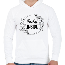 PRINTFASHION Baby inside - Black - Férfi kapucnis pulóver - Fehér