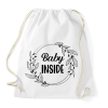 PRINTFASHION Baby inside - Black - Sportzsák, Tornazsák - Fehér