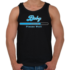 PRINTFASHION baby-loading-blue-white - Férfi atléta - Fekete atléta, trikó