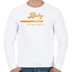 PRINTFASHION baby-loading-orange-white - Férfi pulóver - Fehér
