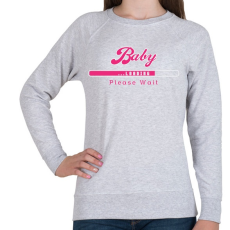 PRINTFASHION baby-loading-pink-white - Női pulóver - Sport szürke