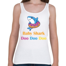 PRINTFASHION Baby shark - Női atléta - Fehér női trikó
