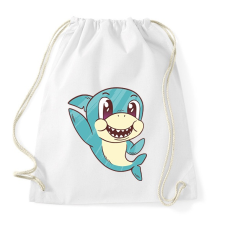 PRINTFASHION Baby shark - Sportzsák, Tornazsák - Fehér tornazsák
