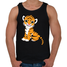 PRINTFASHION Baby Tiger - Férfi atléta - Fekete